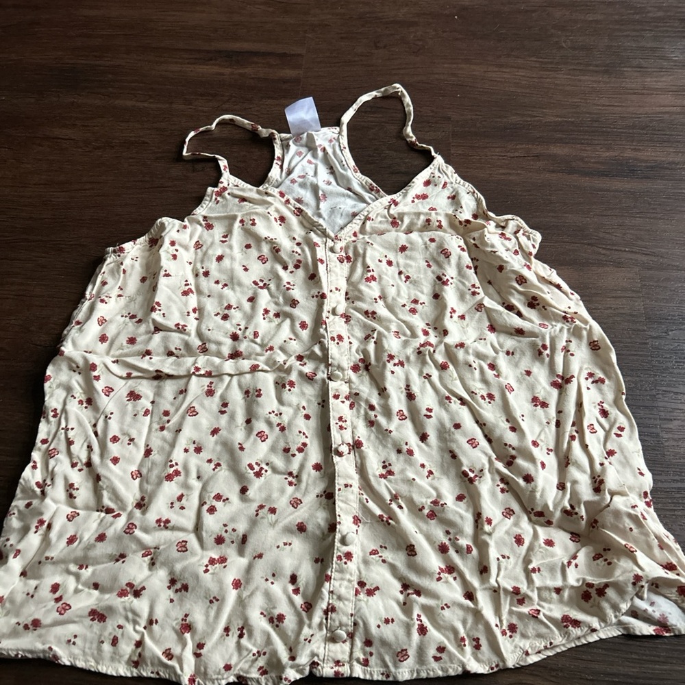 Floral Button-Up Tank Top